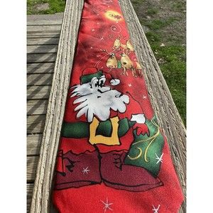 Vintage Jerry Garcia Collection 54 Christmas Tie 100% Silk Santa Reindeer